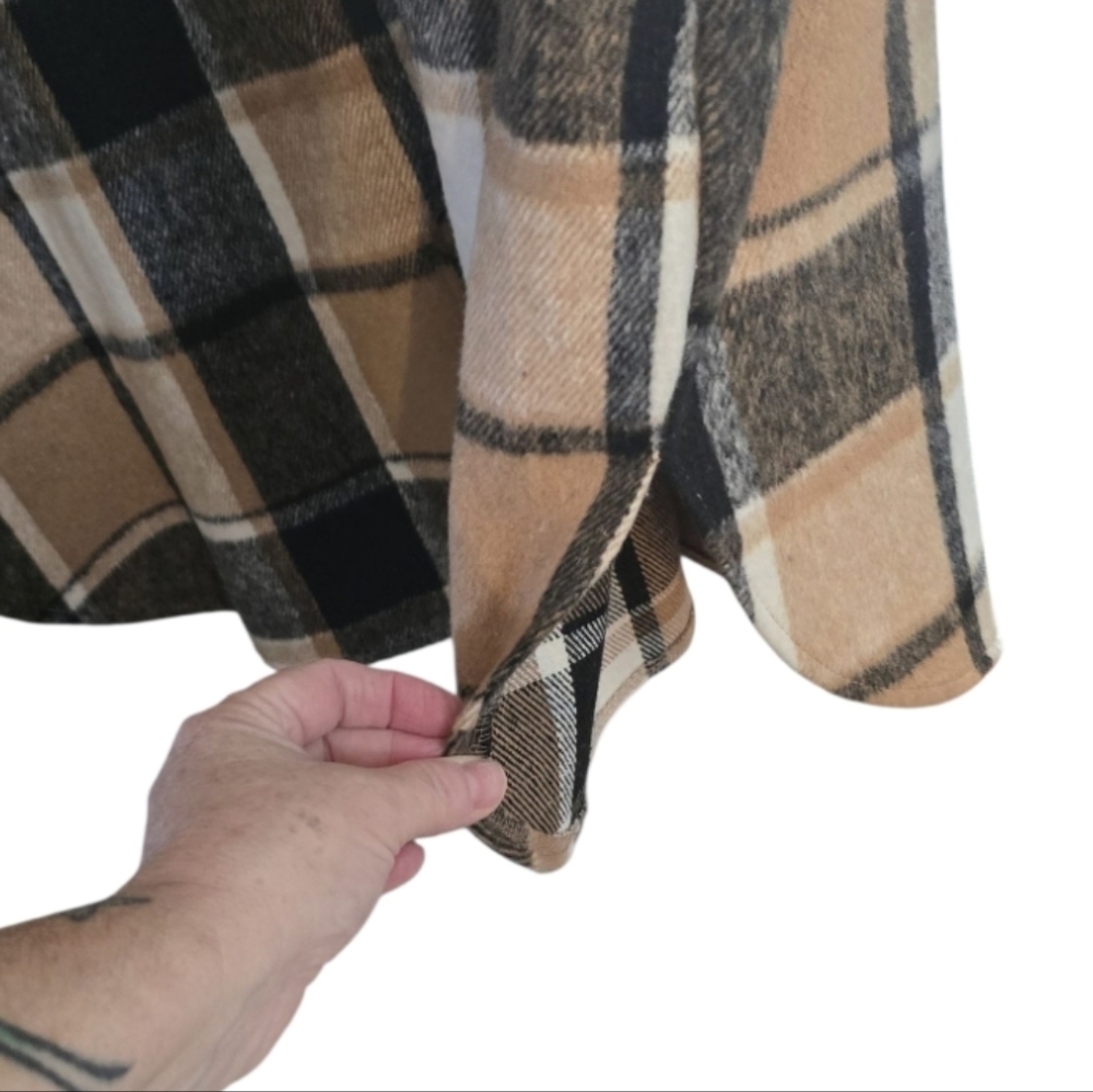 Hand Crafted Upcycled Sweeter Than Pie Flannel Shacket Size XXL NWT - Picture 7 of 11